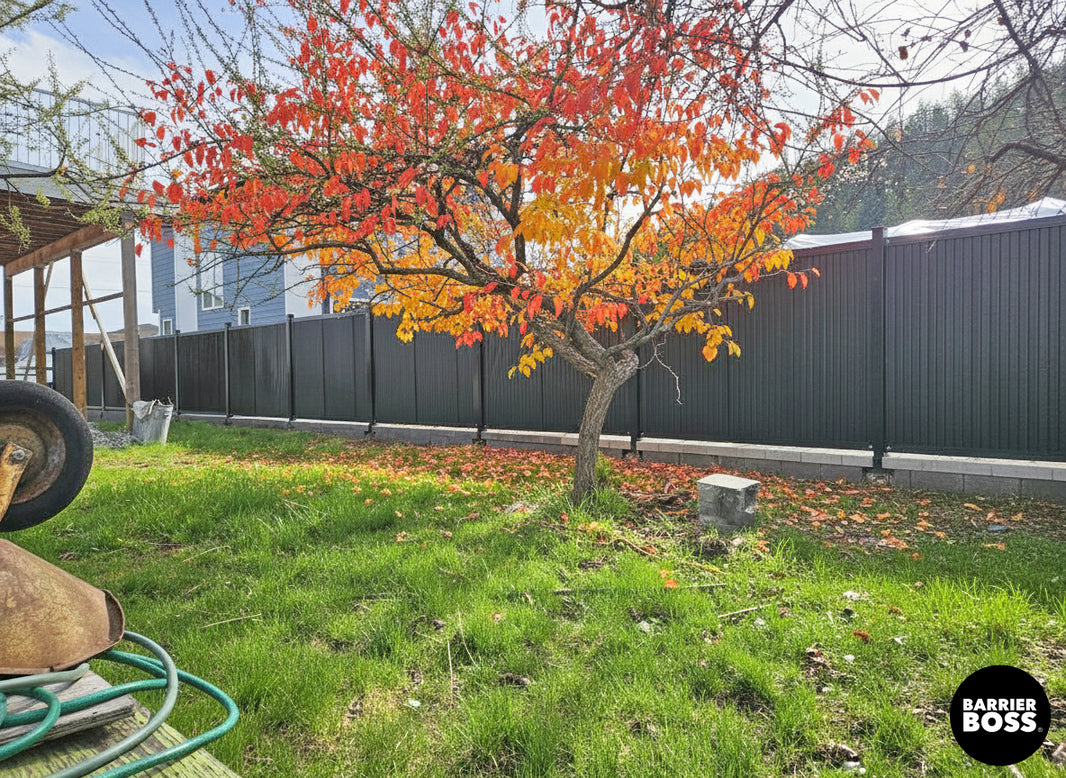 FireSmart® Metal Fence Panels with Steel Post & Frame System - The True North - BarrierBoss™