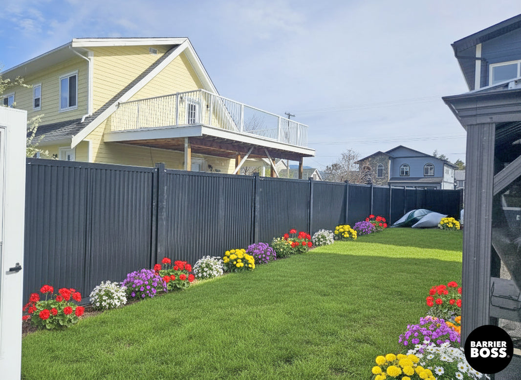 FireSmart® Metal Fence Panels with Steel Post & Frame System - The True North - BarrierBoss™