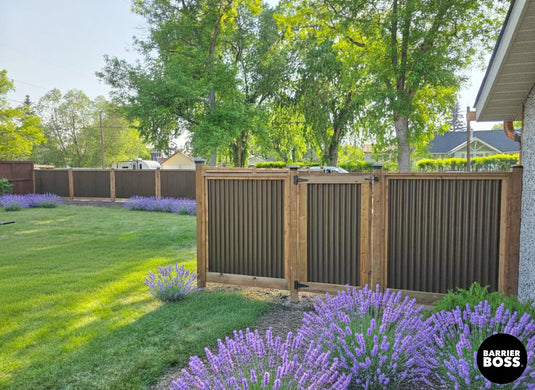 Corrugated Metal Privacy Fence Panel (Premade) - The Coastal