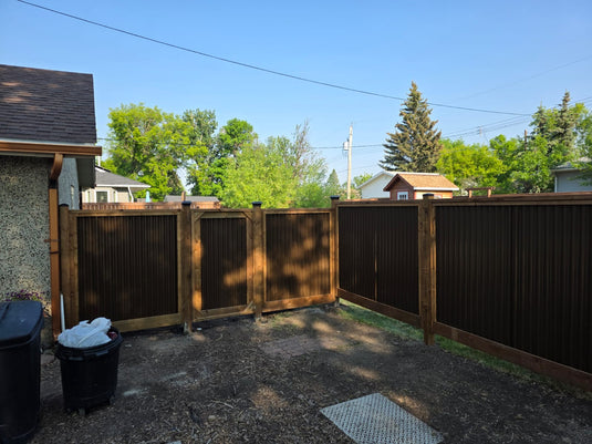 Corrugated Metal Privacy Fence Panel (Premade) - The Coastal