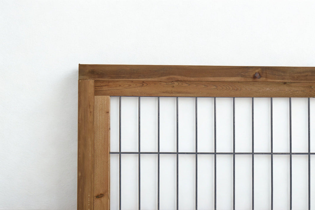 Grey hog wire fence panel, 6-gauge welded and galvanized