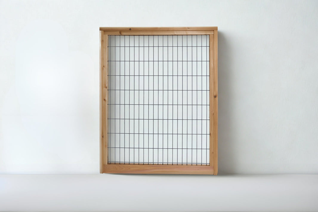 Grey hog wire fence panel, 6-gauge welded and galvanized