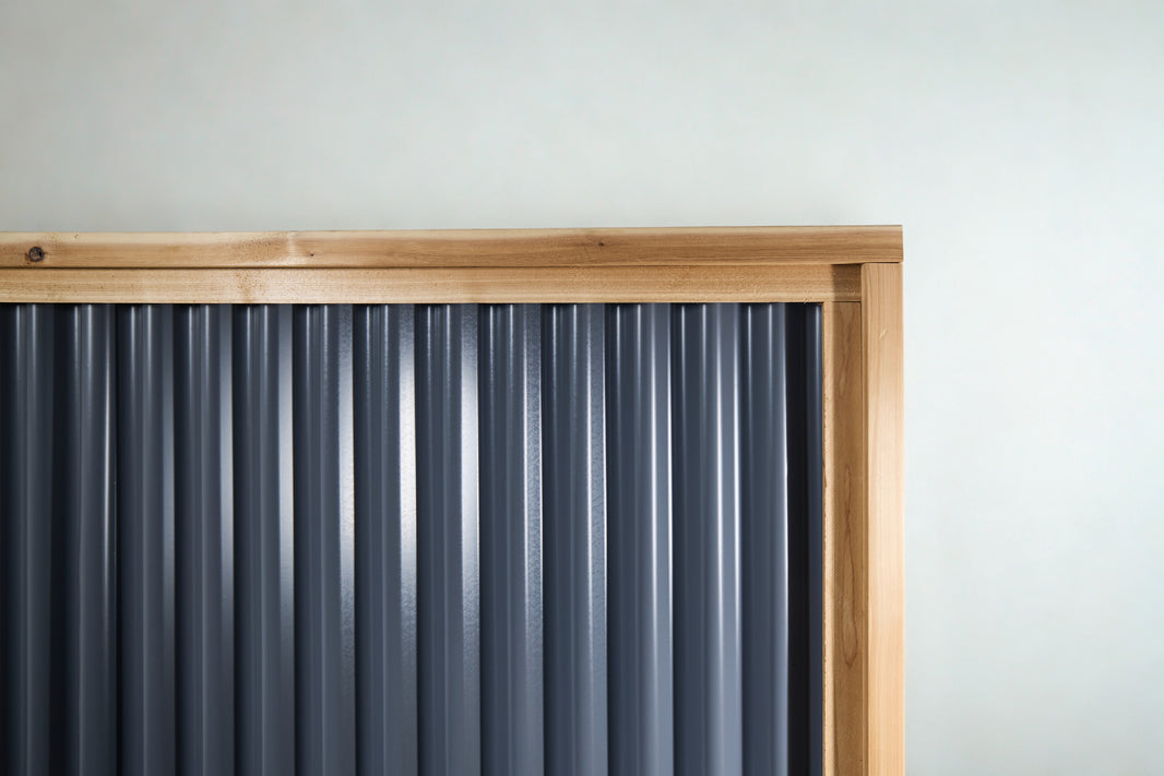 Corrugated Metal Fence Panels (Premade) - The Redwood - BarrierBoss™