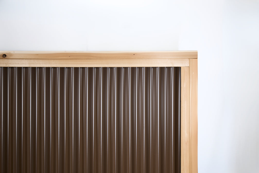 Corrugated Metal Fence Panels (Premade) - The Redwood - BarrierBoss™