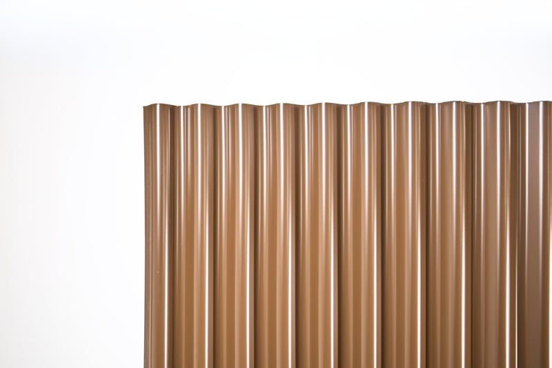 Load image into Gallery viewer, Corrugated Metal Fence Sheets - NoFade, NoRust, DualSided (Unframed) - The Canadian - BarrierBoss™
