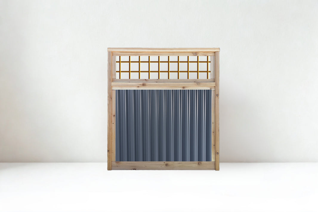 Corrugated Metal Fence with Hog Wire Fence Toppers - The Cabot Panel - BarrierBoss™