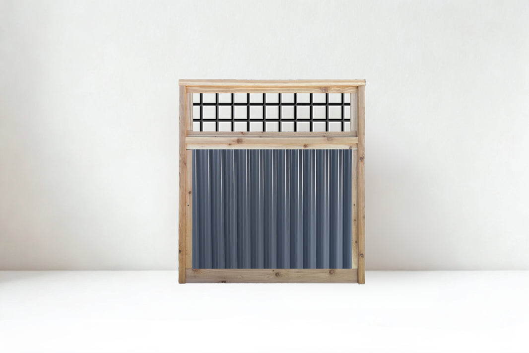 Corrugated Metal Fence with Hog Wire Fence Toppers - The Cabot Panel - BarrierBoss™