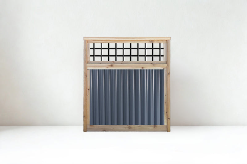 Load image into Gallery viewer, Corrugated Metal Fence with Hog Wire Fence Toppers - The Cabot Panel - BarrierBoss™
