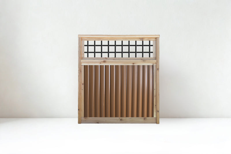 Load image into Gallery viewer, Corrugated Metal Fence with Hog Wire Fence Toppers - The Cabot Panel - BarrierBoss™
