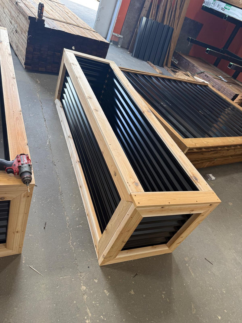 Load image into Gallery viewer, Corrugated Metal Planter Boxes - BarrierBoss™
