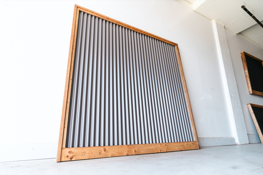 Corrugated Metal Privacy Fence Panel (Premade) - The Coastal - BarrierBoss™