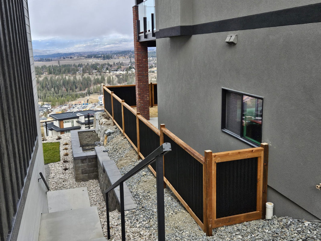 Corrugated Metal Privacy Fence Panel (Premade) - The Coastal - BarrierBoss™