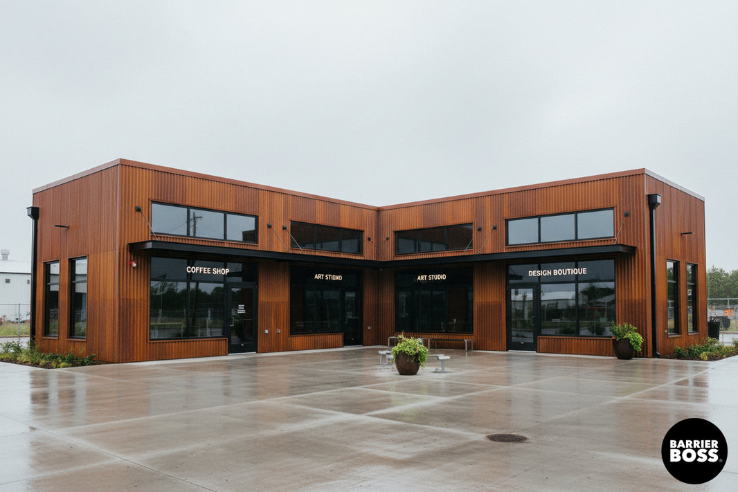 Corrugated Metal Siding Panels - The Trailhead - BarrierBoss™