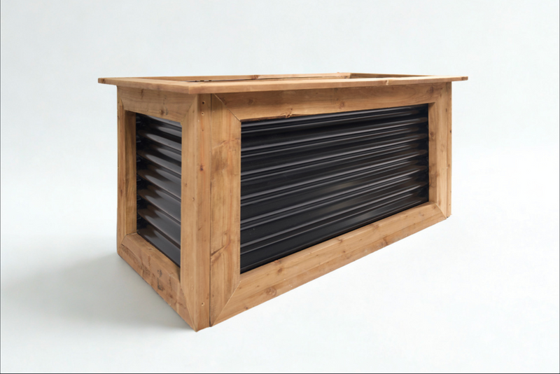 Load image into Gallery viewer, Corrugated Metal Planter Boxes - BarrierBoss™
