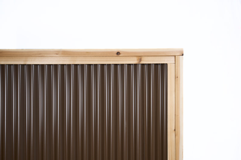 Load image into Gallery viewer, DIY Corrugated Metal Fence Kit - The Redwood - BarrierBoss™
