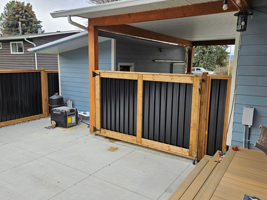 Deep Groove Metal Fence Panels (Premade) - The Okanagan - BarrierBoss™