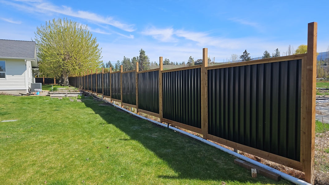Deep Groove Metal Fence Panels (Premade) - The Okanagan - BarrierBoss™