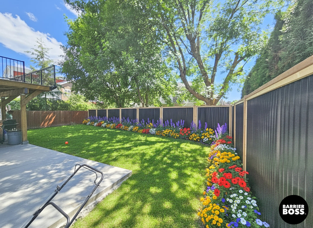 Deep Groove Metal Fence Panels (Premade) - The Revelstoke - BarrierBoss™