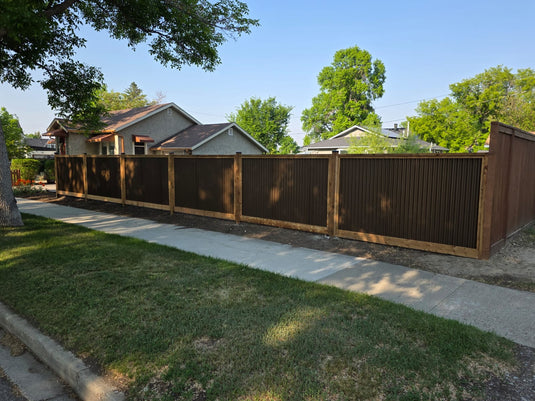 Corrugated Metal Privacy Fence Panel (Premade) - The Coastal
