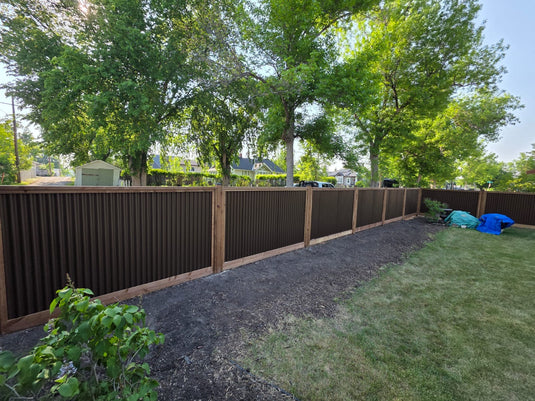 Corrugated Metal Privacy Fence Panel (Premade) - The Coastal