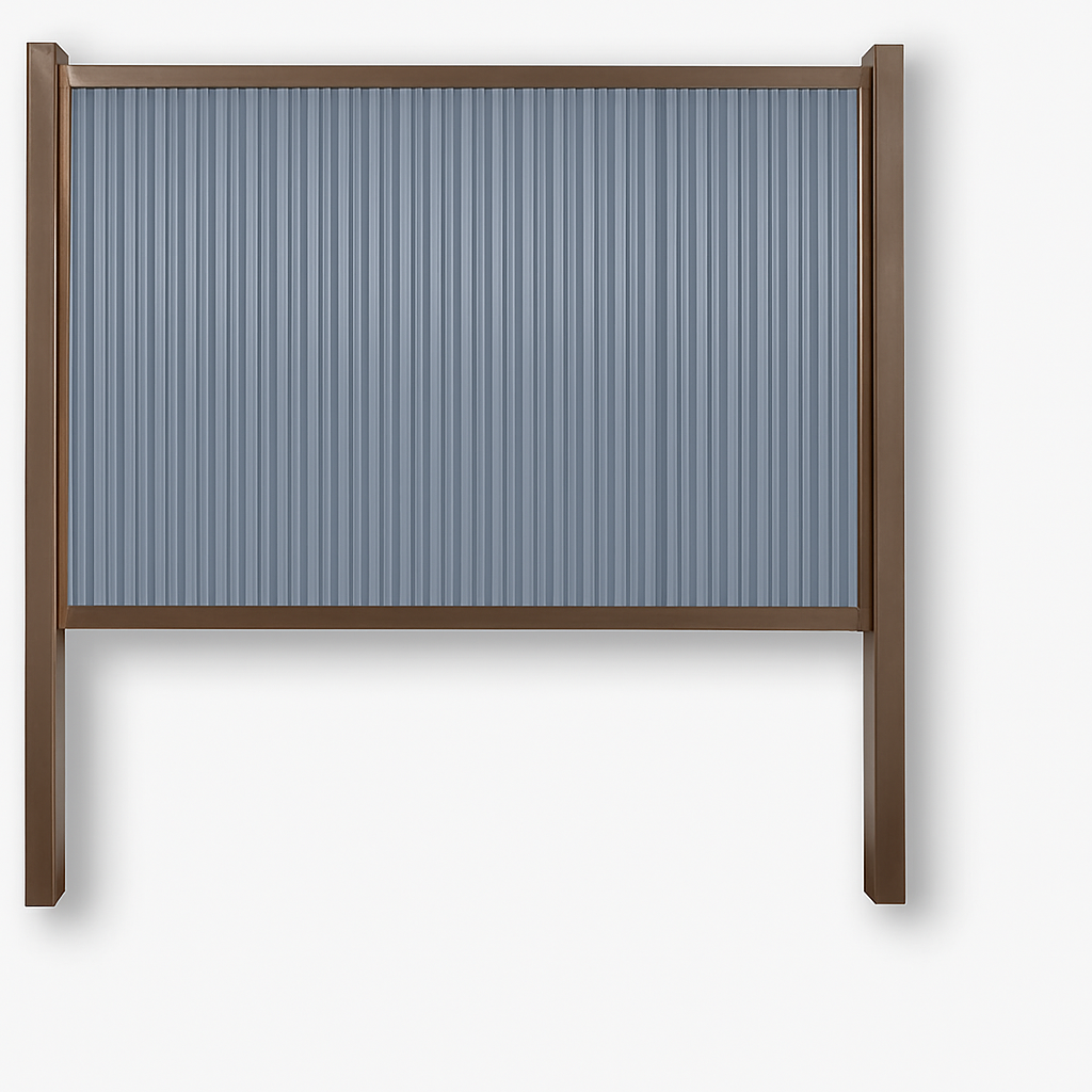 FireSmart® Metal Fence Kit with Coffee Brown Steel Posts - The Alpine - BarrierBoss™