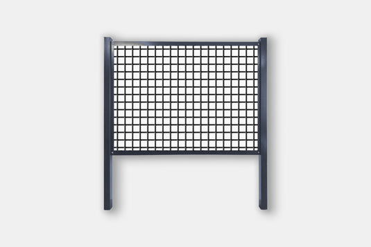 Grey frame cattle panel fence kit with 4