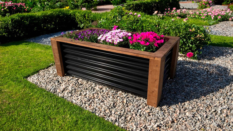 Load image into Gallery viewer, Corrugated Metal Planter Boxes
