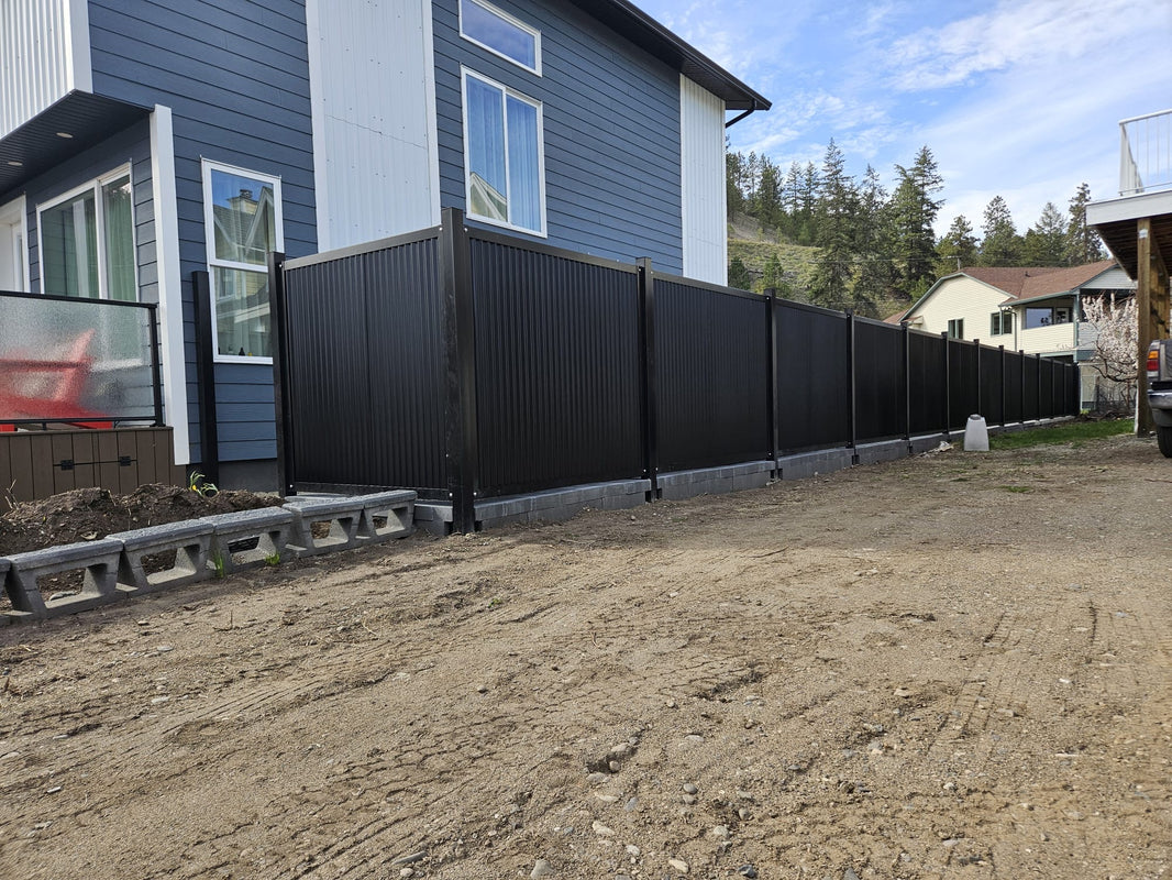 FireSmart® Metal Fence Panels with Steel Post & Frame System - The True North - BarrierBoss™