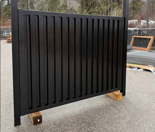 black fence metal fence