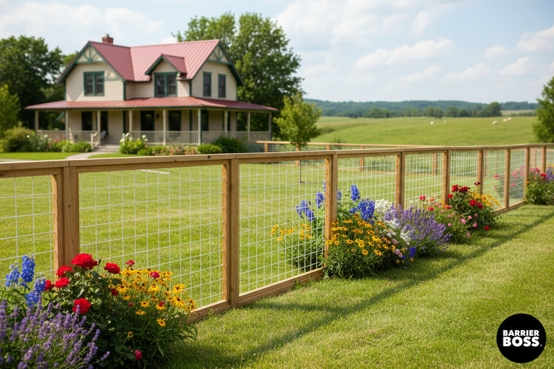 Load image into Gallery viewer, Silver Hog Wire Fence Panels (Framed or Unframed) - The Cariboo - BarrierBoss™
