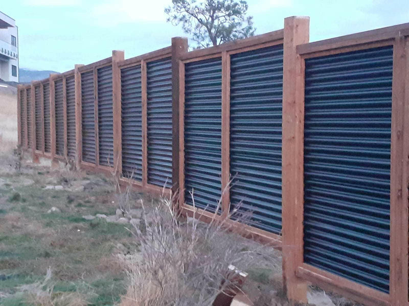 Load image into Gallery viewer, &quot;The Fort Knox&quot; Metal Privacy Fence Panels - Modular Fencing System - Premade - BarrierBoss™
