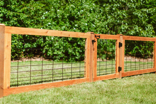 "The Tough Panel" Hog Wire Fence Panel - Gauge 6 Black Metal Hog Mesh - BarrierBoss™