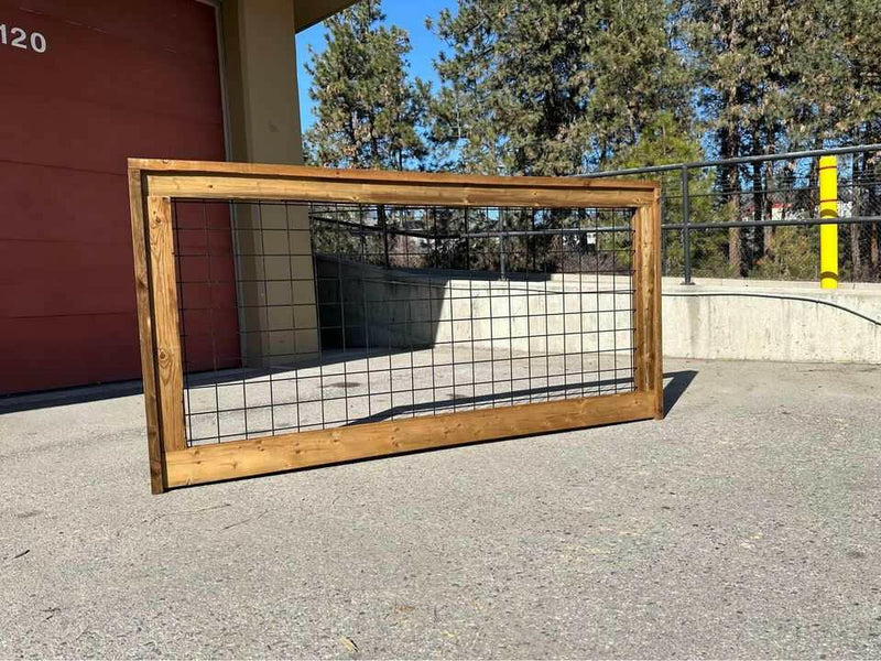 Load image into Gallery viewer, &quot;The Tough Panel&quot; Hog Wire Fence Panel - Gauge 6 Black Metal Hog Mesh - BarrierBoss™
