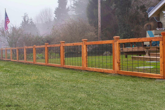 "The Tough Panel" Hog Wire Fence Panel - Gauge 6 Black Metal Hog Mesh - BarrierBoss™