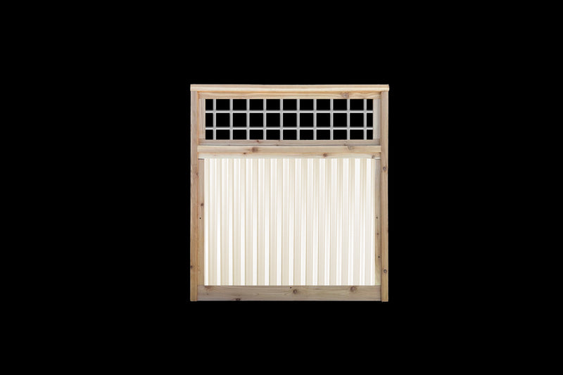 Load image into Gallery viewer, Corrugated Metal Fence with Hog Wire Fence Toppers - The Cabot Panel - BarrierBoss™
