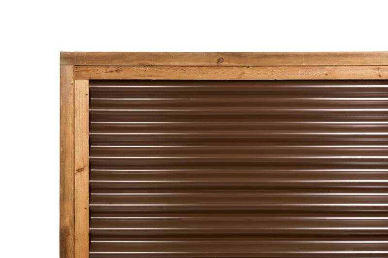 Load image into Gallery viewer, Corrugated Metal Privacy Fence Panel (Premade) - The Coastal - BarrierBoss™
