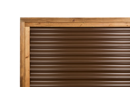 Corrugated Metal Privacy Fence Panel (Premade) - The Coastal - BarrierBoss™