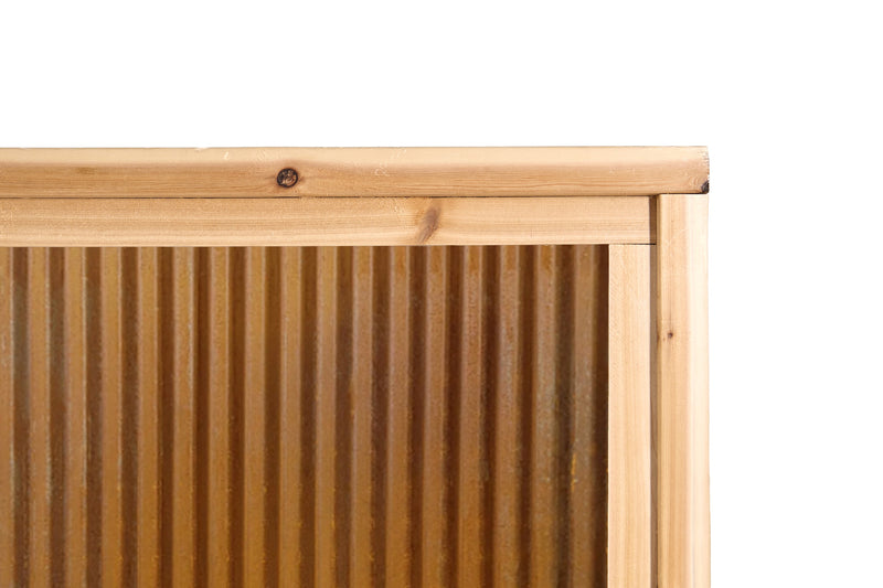 Load image into Gallery viewer, Corrugated Metal Fence Panels (Premade) - The Redwood - BarrierBoss™
