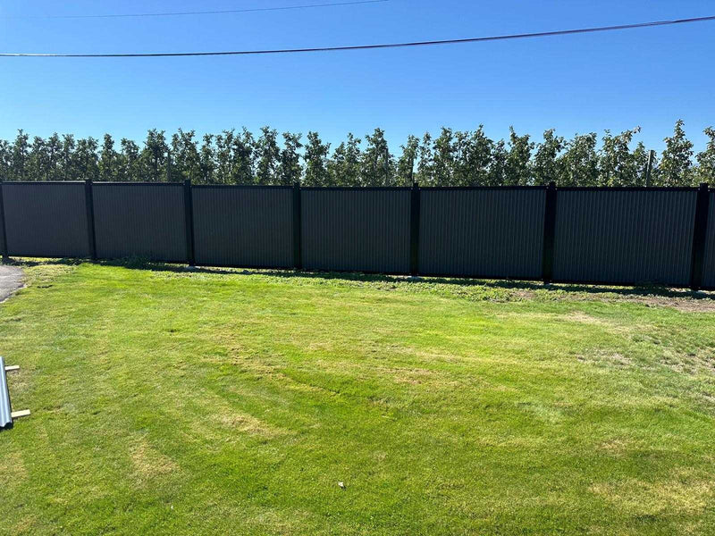 Load image into Gallery viewer, &quot;The True North&quot; - Zero Maintenance Corrugated Residential and Commercial Metal Fence Panels with Complete Steel Post and Frame System - The Forever Fence™
