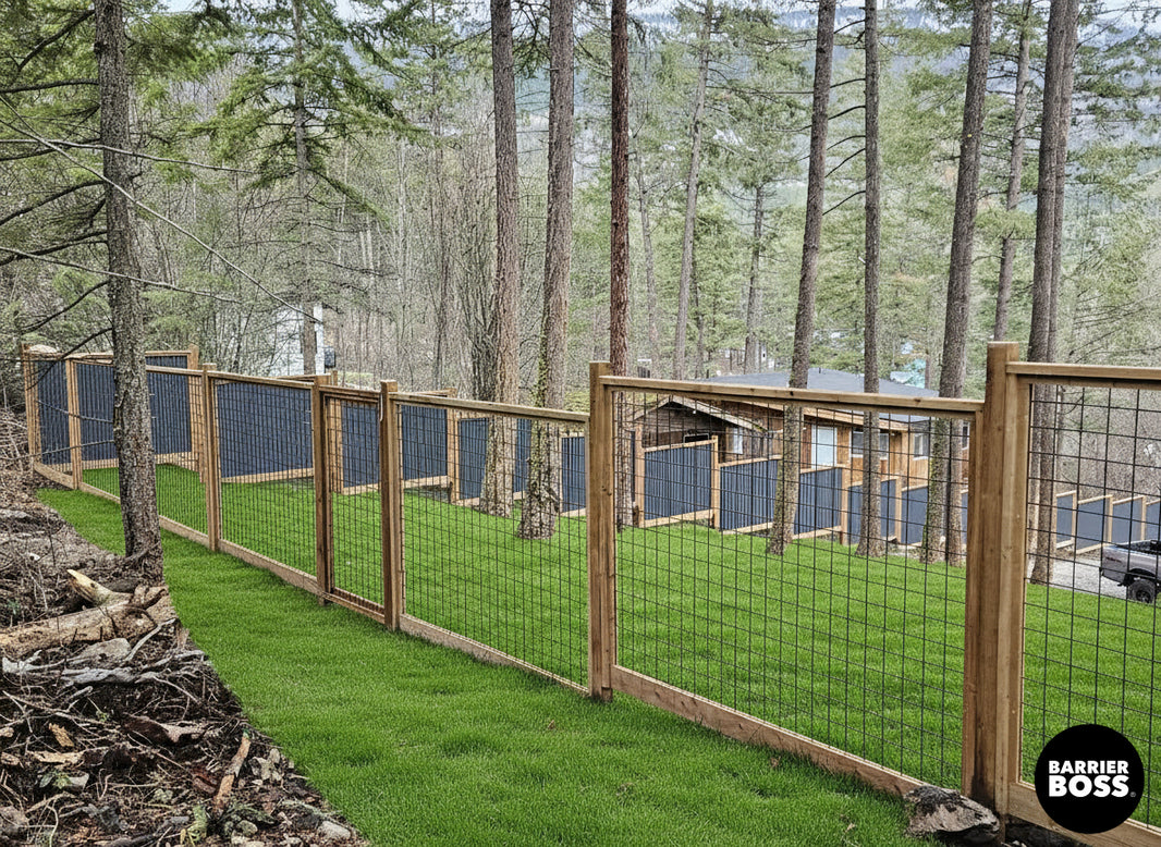 Black Hog Wire Fence Panels (Framed or Unframed) - The Rigid Panel
