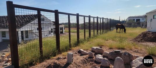 Black Hog Wire Fence Panels (Framed or Unframed) - The Rigid Panel