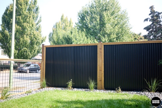 Corrugated Metal Privacy Fence Panel (Premade) - The Coastal