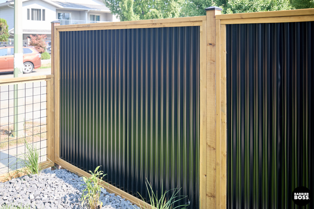 Corrugated Metal Privacy Fence Panel (Premade) - The Coastal