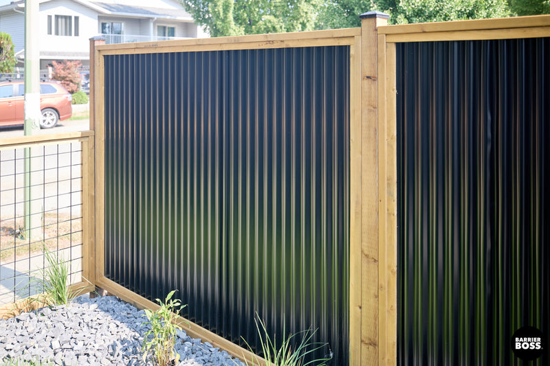Load image into Gallery viewer, Corrugated Metal Privacy Fence Panel (Premade) - The Coastal
