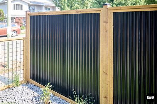 Corrugated Metal Privacy Fence Panel (Premade) - The Coastal