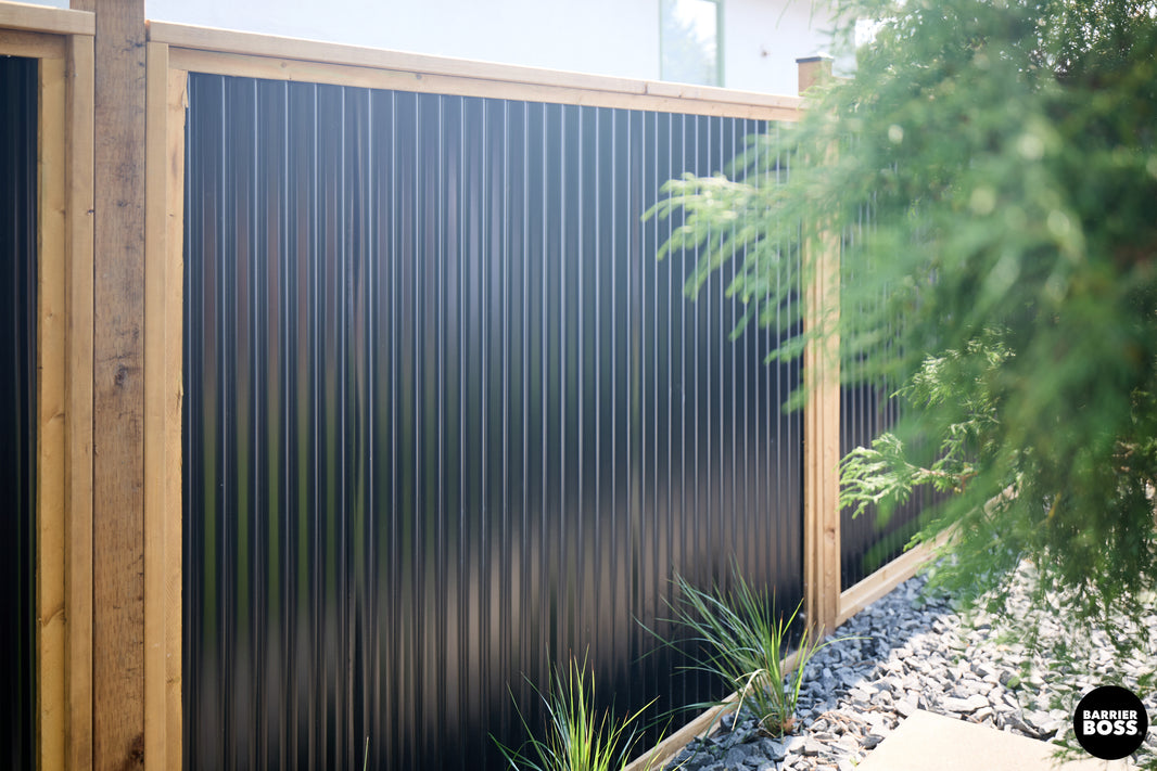 Corrugated Metal Privacy Fence Panel (Premade) - The Coastal