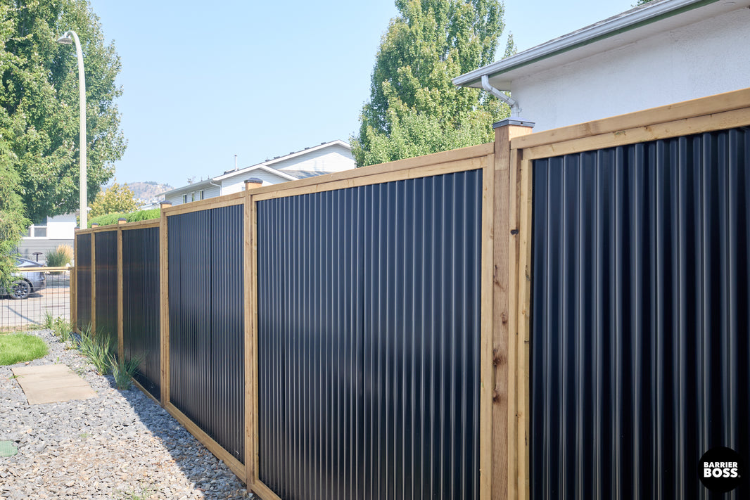 Corrugated Metal Privacy Fence Panel (Premade) - The Coastal