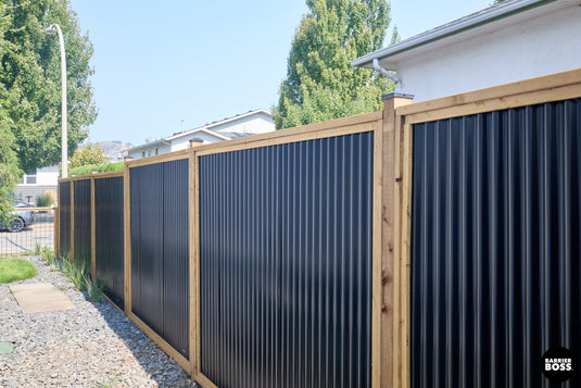 Corrugated Metal Privacy Fence Panel (Premade) - The Coastal