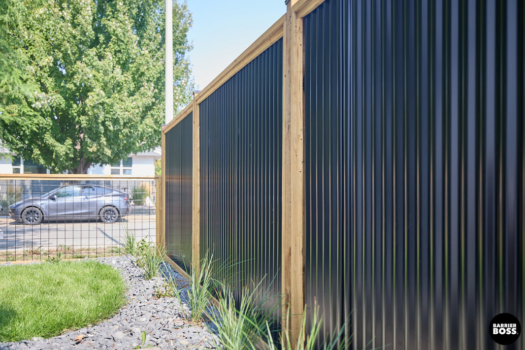 Corrugated Metal Privacy Fence Panel (Premade) - The Coastal