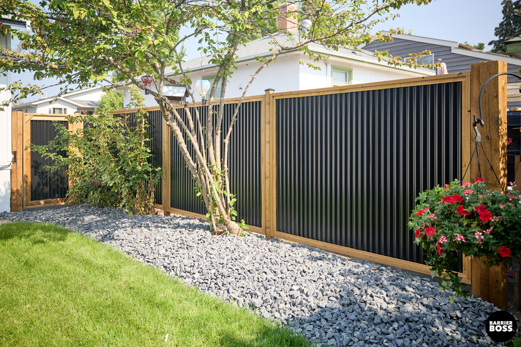 Corrugated Metal Privacy Fence Panel (Premade) - The Coastal